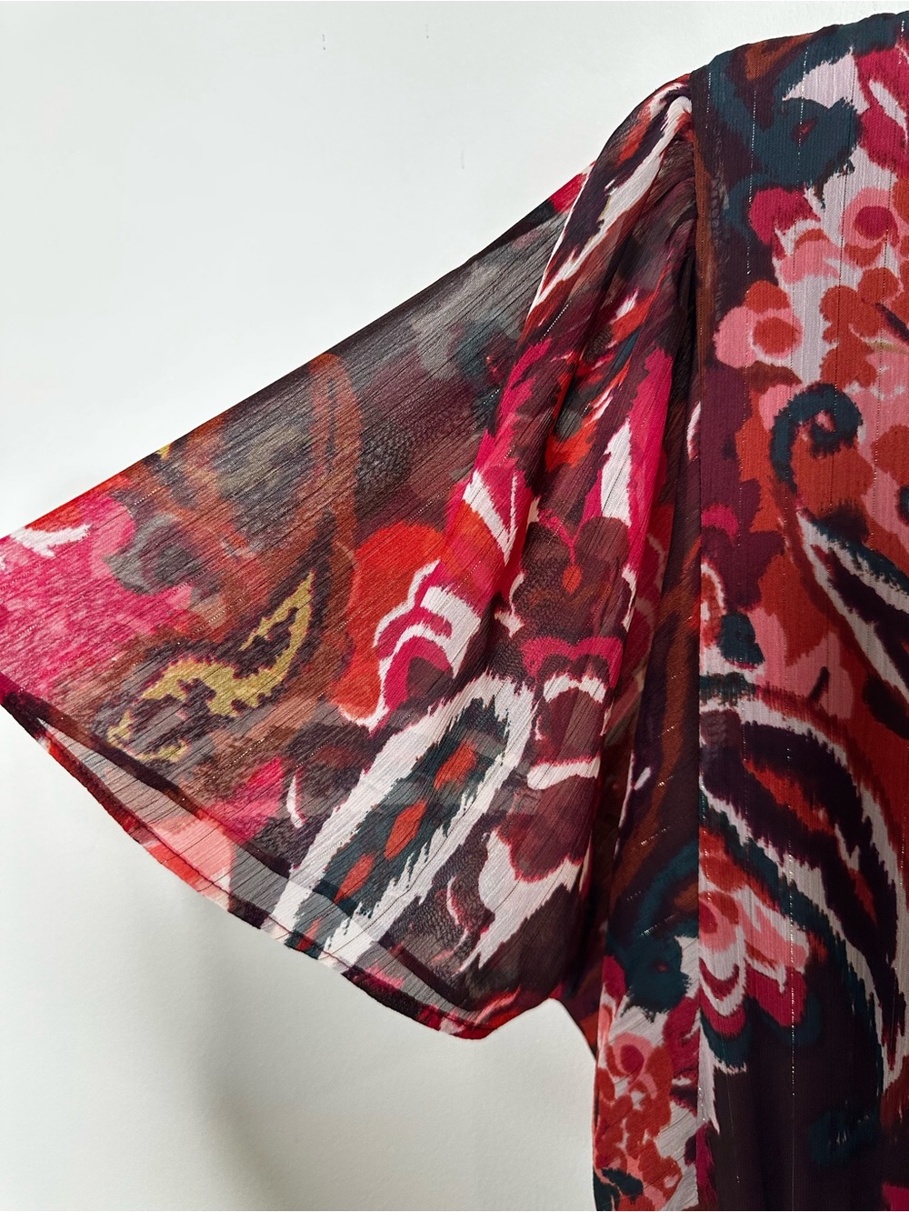 Halogen Floral Paisley Maxi Dress Size 1 ( L) - Picture 6 of 9